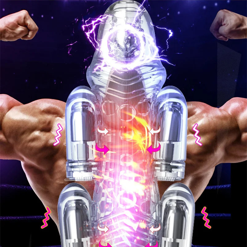 5-моторный Мощный Вибратор Прозрачное Устройство Для Тренировки Головы Пениса