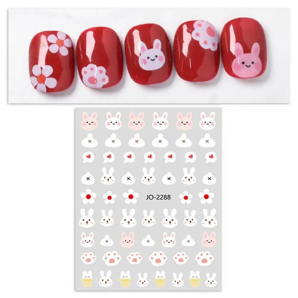 

Сильная Липкость, ультратонкая наклейка для ногтей «сделай сам», изящный мультяшный Кролик, морковь, аксессуары