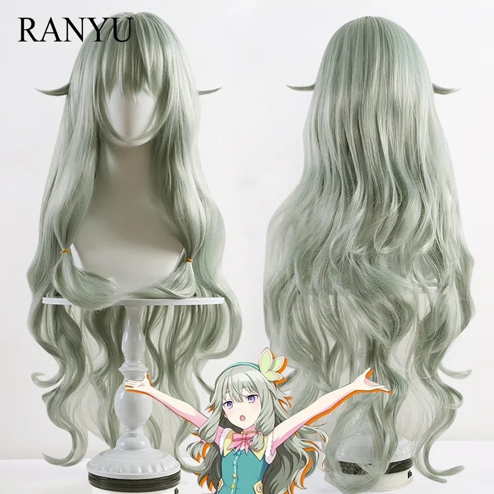 RANYU женские парики синтетические длинные волнистые зеленые игровые волосы для