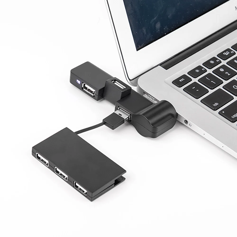 Вращающийся USB-концентратор 4 порта 180 градусов поворотный концентратор USB2.0 1 в