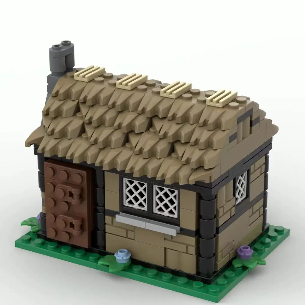 Новый кирпич удобный средневековый дом строительные блоки игрушка подарок на