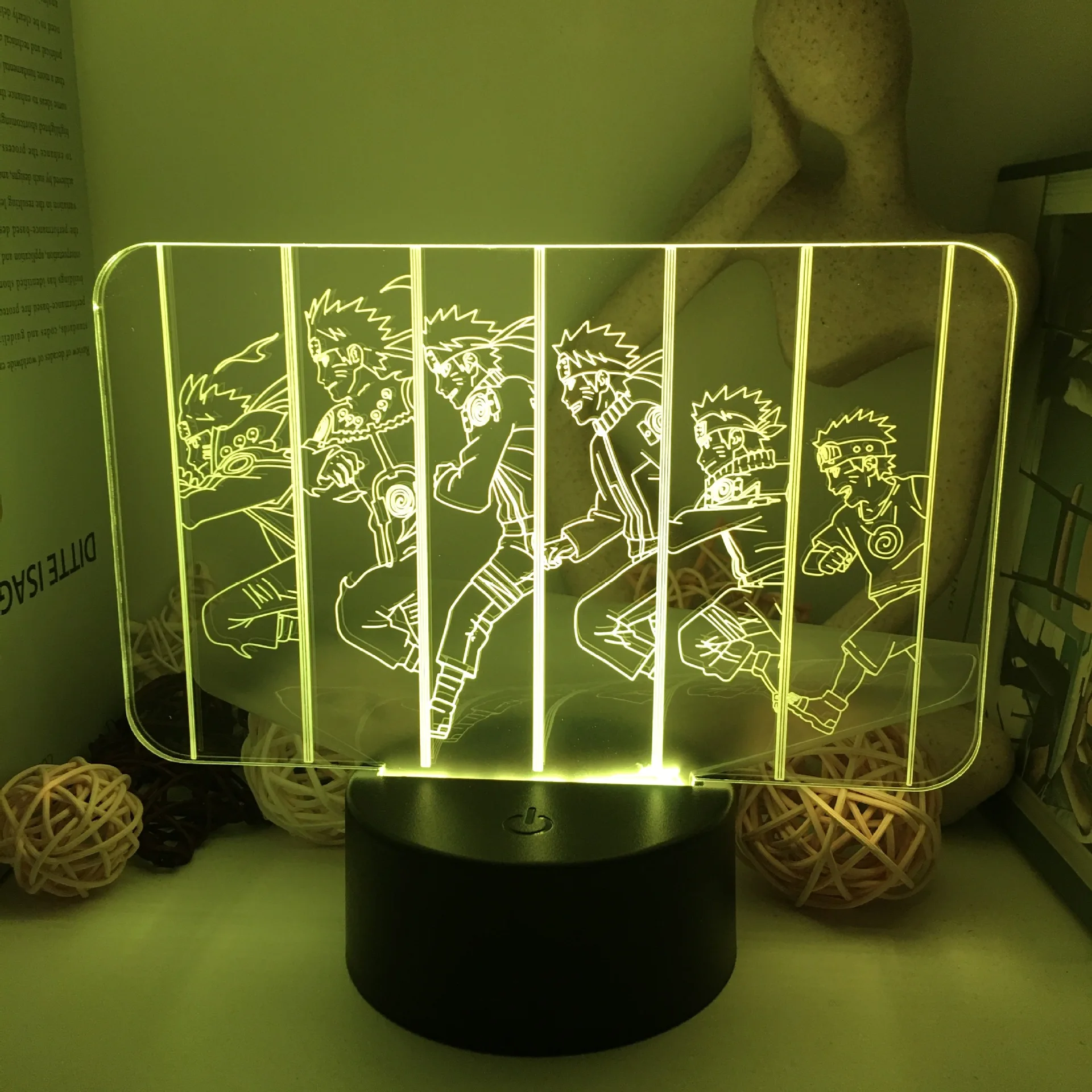 

Ночсветильник «Наруто» Uchiha Kakashi, 3D настольная лампа цветов, акриловая лампа с сенсорным управлением, подарок на день рождения, детская игруш...