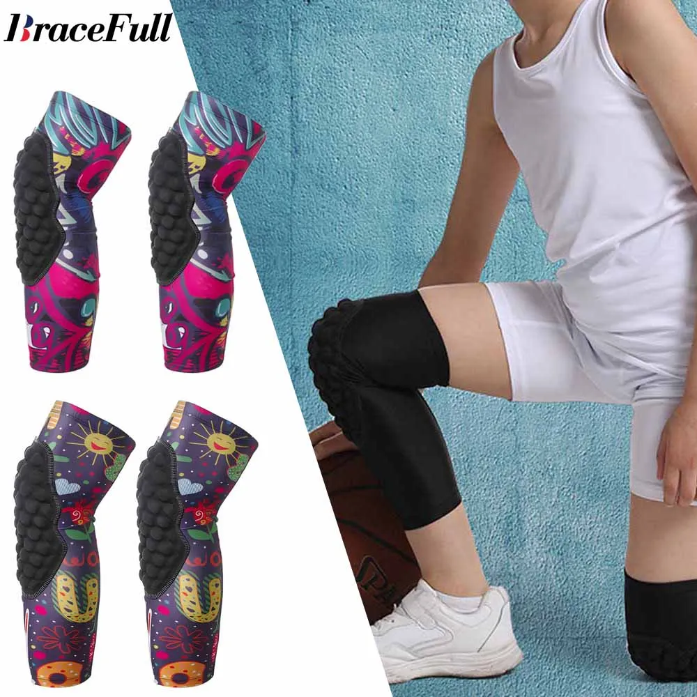 

Knee Brace Pads for Kids Youth Honeycomb Compression Sleeves Pads Guards Sports for Basketball,Baseball,Volleyball,Cycling