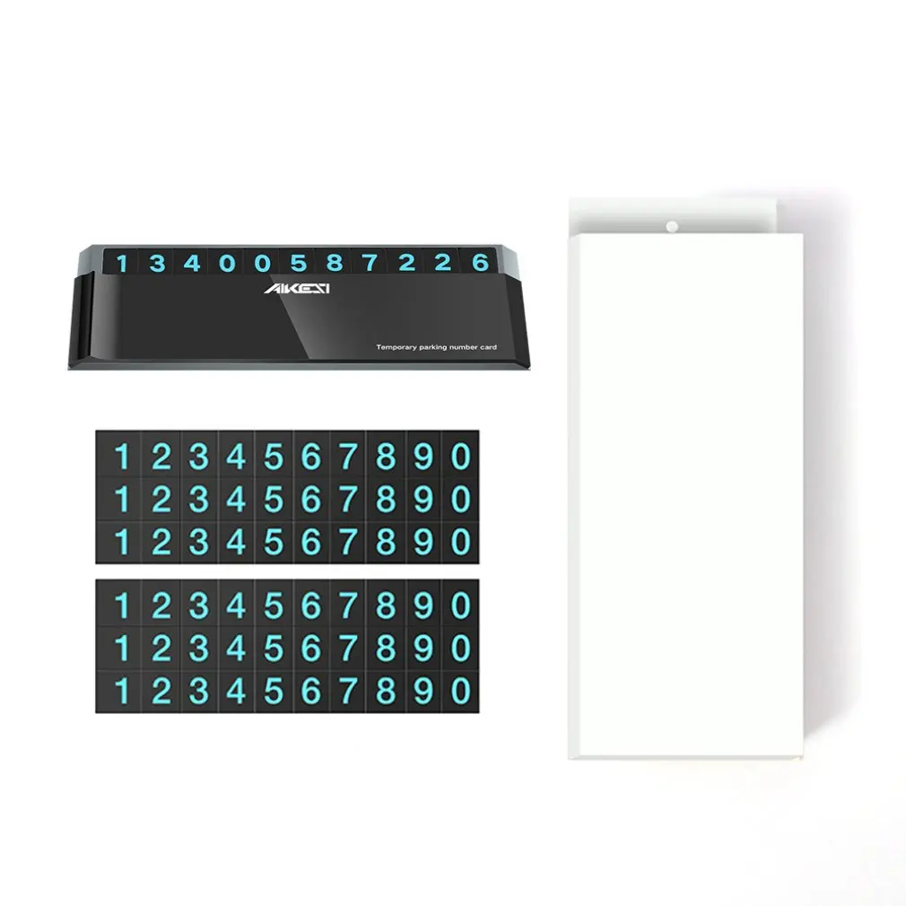 

Temporary Stop Sign Mobile Phone Number Plate Car Parking Alloy Parking Parking Car Creative