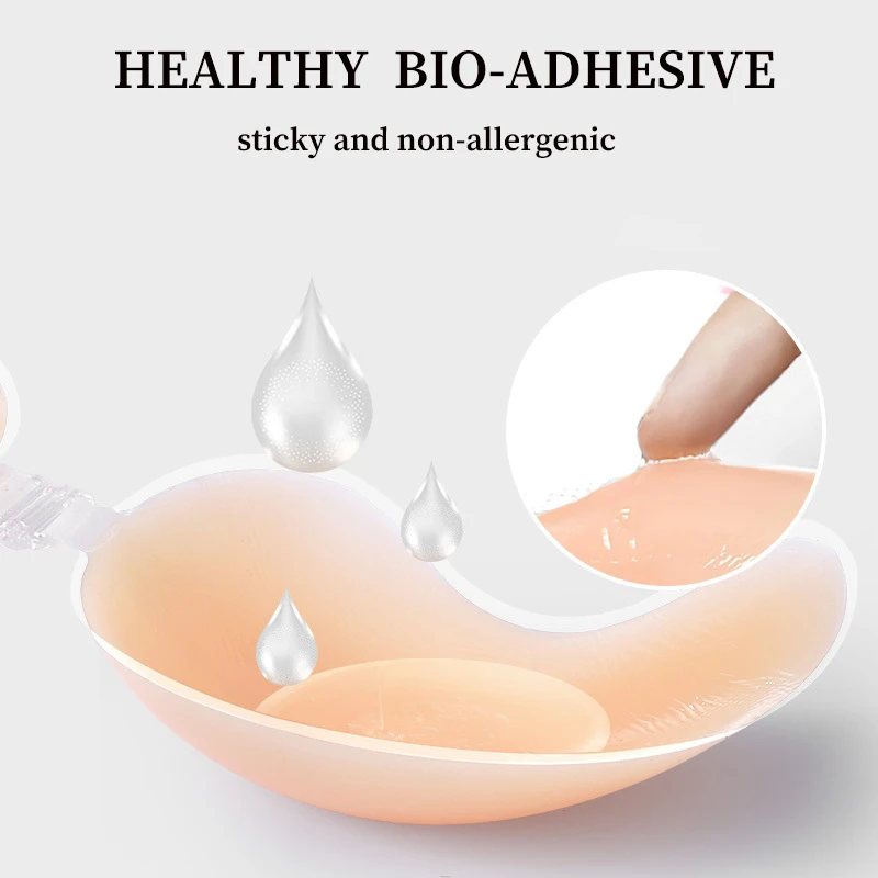 Силиконовая накладка на соски наклейки грудь пуш-ап невидимый липкий