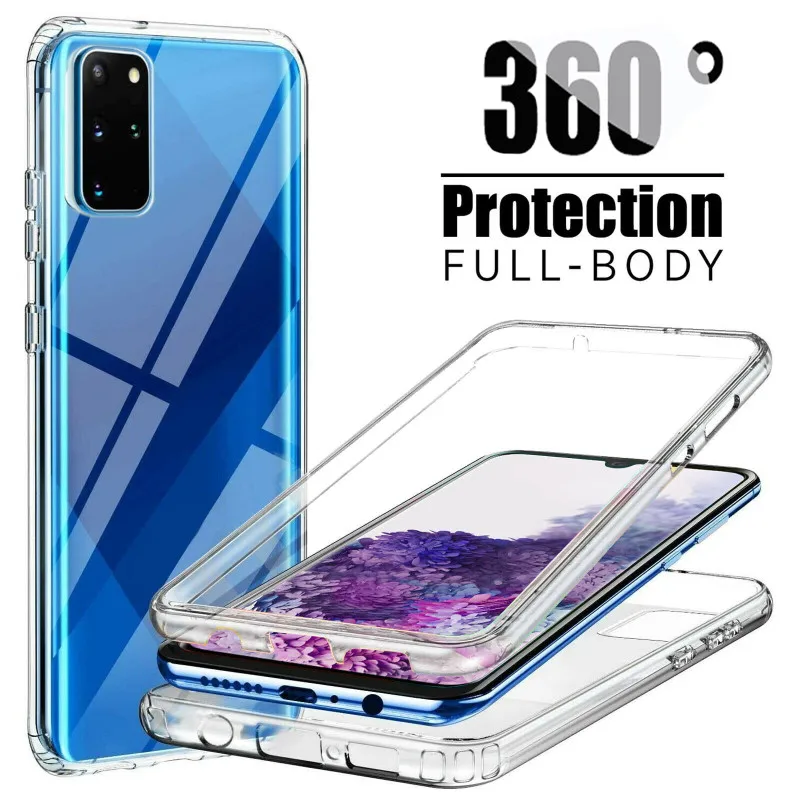 Double Clear Protect Case For Xiaomi Mi 11i 11T 10T Lite 9 SE A3 Redmi 9A 8A 7A 6 S2 Note 5 7 8 Pro 8T 9S 360 Degree Phone Cover