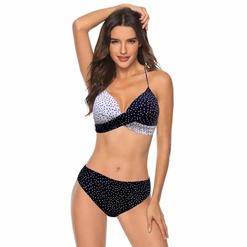 

Women Sexy Plus Size Print Two Pieces Swimsuit Bathing Suit Bikini Set Push Ups Brazilian Swimwear Summer Beach Swimming Suit