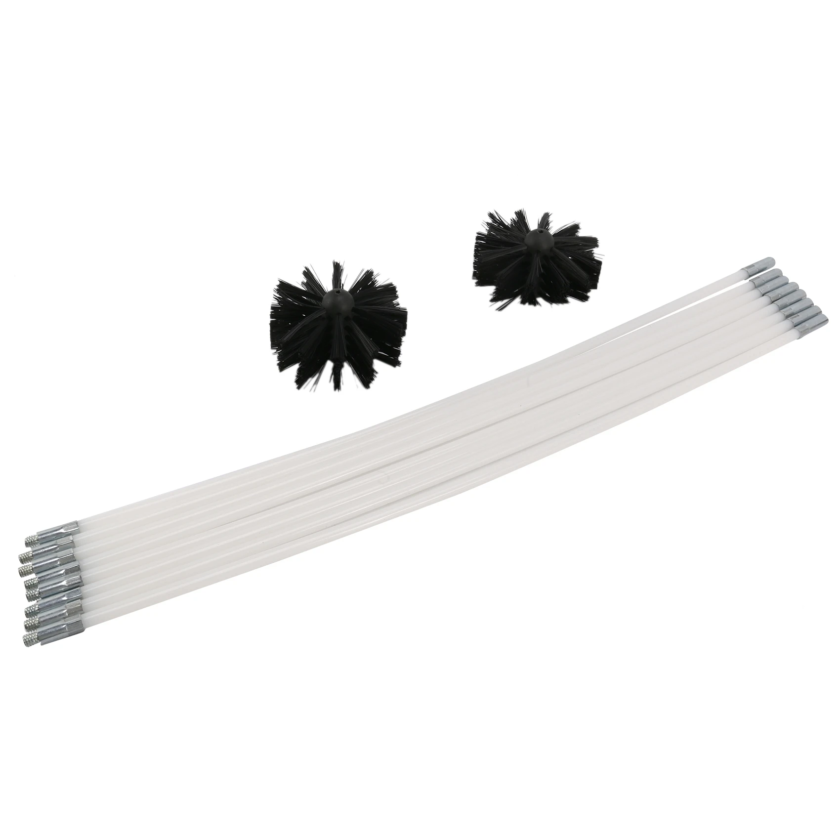 

Dryer Vent/Duct Brush Cleaning Kit Chimney Cleaning Kit Lint Remover Extends Up to 16 Feet 2 Pack Brush Head