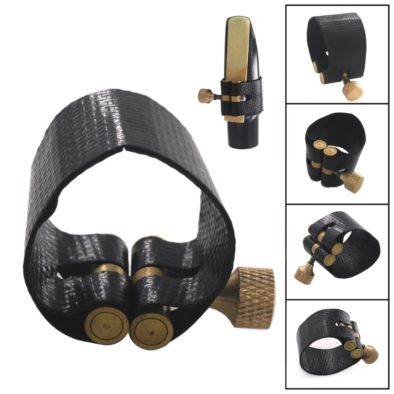 

PU Leather Single Screw Adjust Alto Saxophone Mouthpiece Ligature Climp Durable NEW