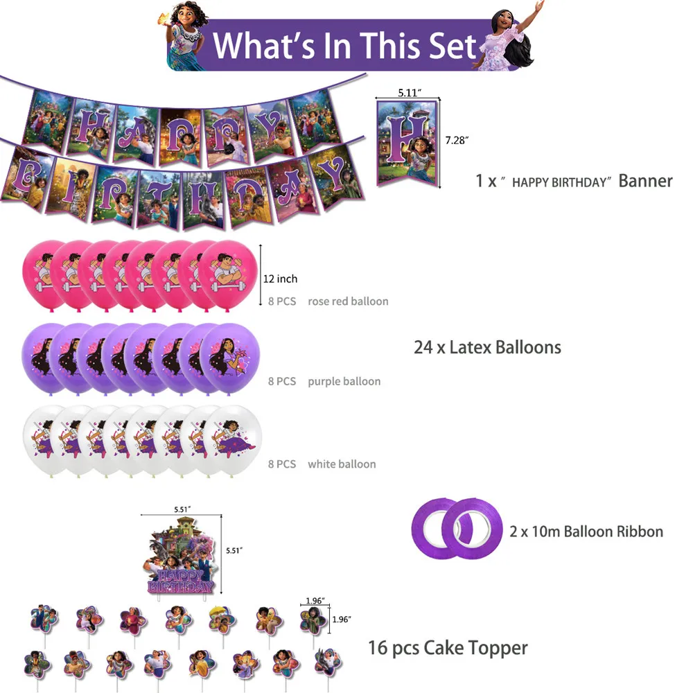 Набор воздушных шаров из латекса для девочек |