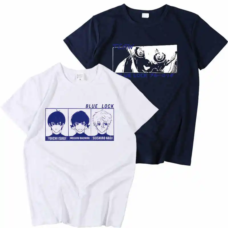 Япония Аниме BLUE LOCK Isagi Yoichi Chigiri Hyoma Мужская и женская футболка Косплей Футболка
