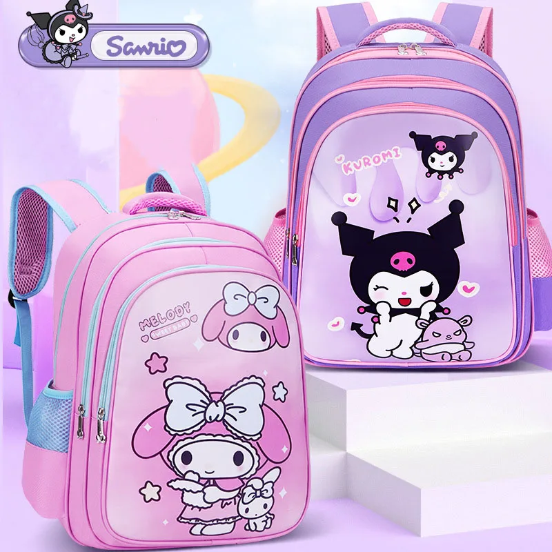 

Милый мультяшный кавайный Sanrioed Kuromi My Melody 2023 новый водонепроницаемый вместительный Детский рюкзак