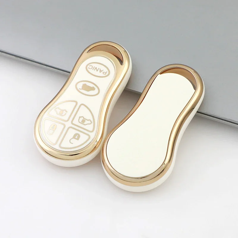 

6 кнопок из ТПУ, автомобильный входной пульт дистанционного управления, чехол-брелок для Chrysler Voyager Cruiser для Dodge Ram Dakota Jeep Cherokee Keyless