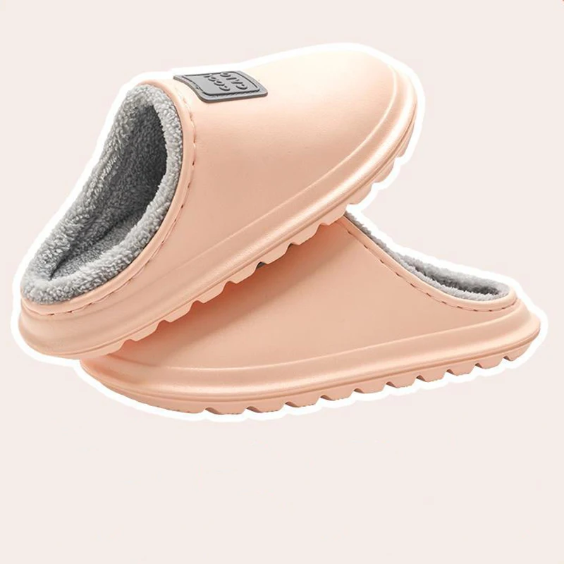 

Women Indoor Slippers Outdoor Men Causal EVA Shoes Winter Warm House Slippers Home Plush Slippers For Kitchen Garden Shoes