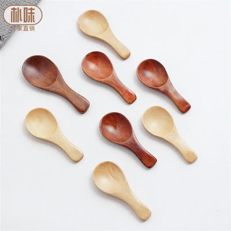 

Small And Simple Childrens Spoon Milk Powder Small Wooden Spoon Wood Pure Color Lotus Japan And South Korea Baby Spoon Spoon