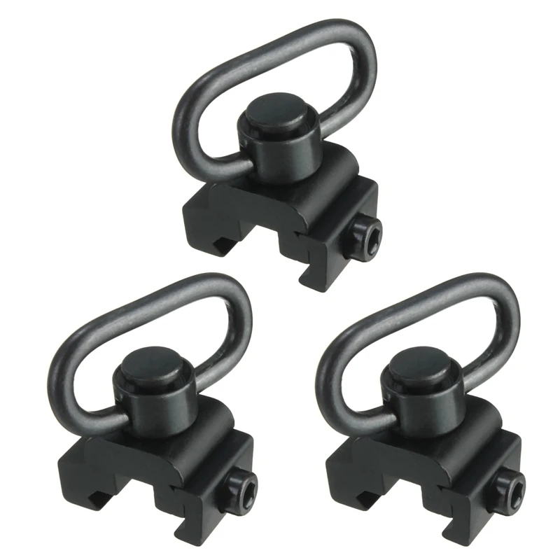 

NEW-3X Quick Release Detach QD Sling Swivel Attachment W/ 20Mm Picatinny Rail Mount Black