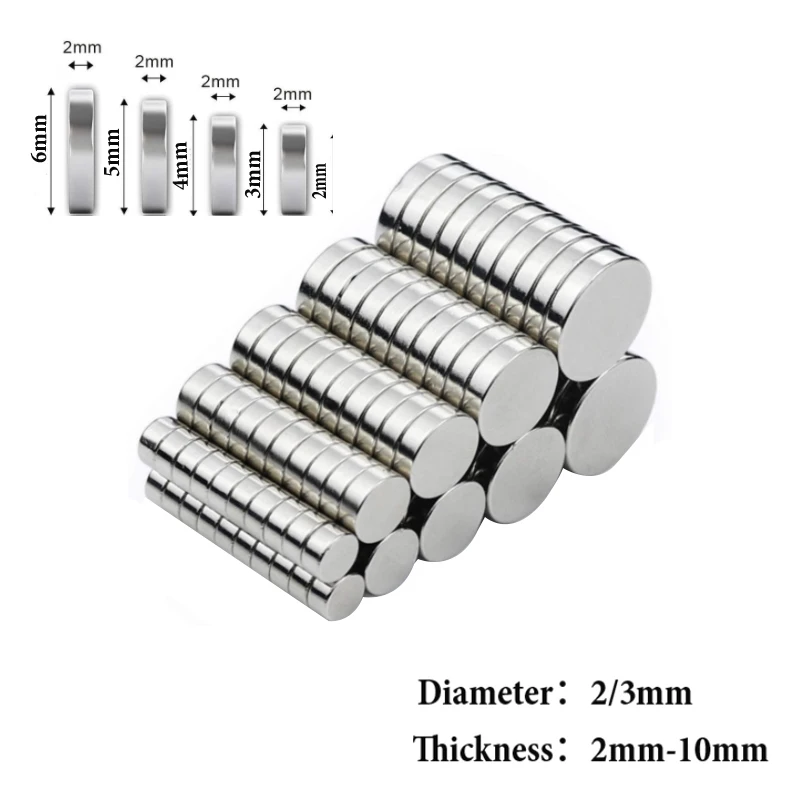 50/100 шт., магниты, Редкоземельные неодимовые магниты, диаметр 2-10 мм