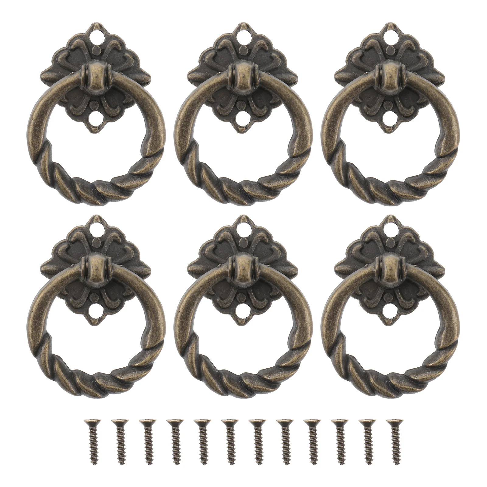 

6 Pcs Wardrobe Knobs Handles Metal Cabinets Bronze Pulls Cabinets Round Vanity Tray Cabinet Dresser Handles