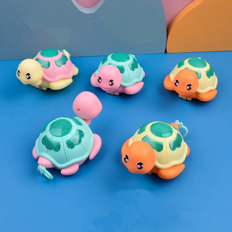 

Cute Turtle Clockwork Toy Children's Classic Wind-Up Moving Turtle LED Light Toy Novelty Funny Kids Educational Toys