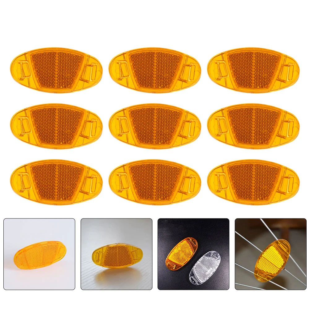 

16Pcs Bike Warning Light Reflective Spoke Lights Bike Accessories (Yellow)