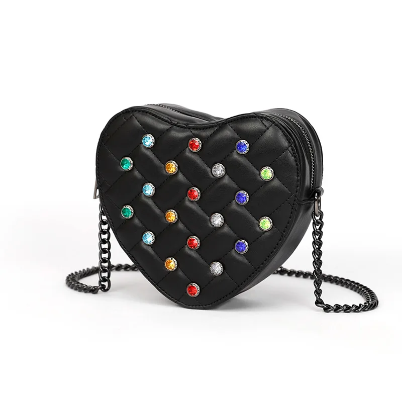 

Kurt Geiger New High Quality Love Women Bag Diamond Decorative Splice Chain One Shoulder Crossbody Bag