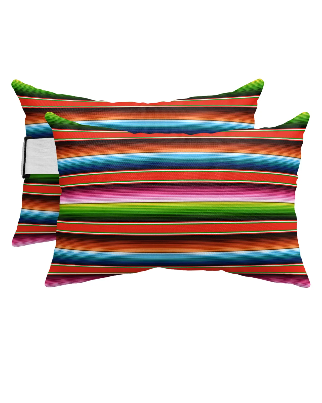 

Colorful Mexican Stripes Waterproof Pillow With Insert Adjustable Elastic Lounge Recliner Office Chair Head Lumbar Travel Pillow