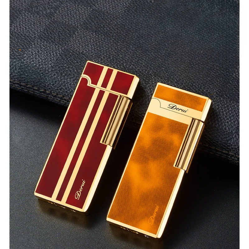 Новая металлическая ультратонкая портативная надувная зажигалка Derui