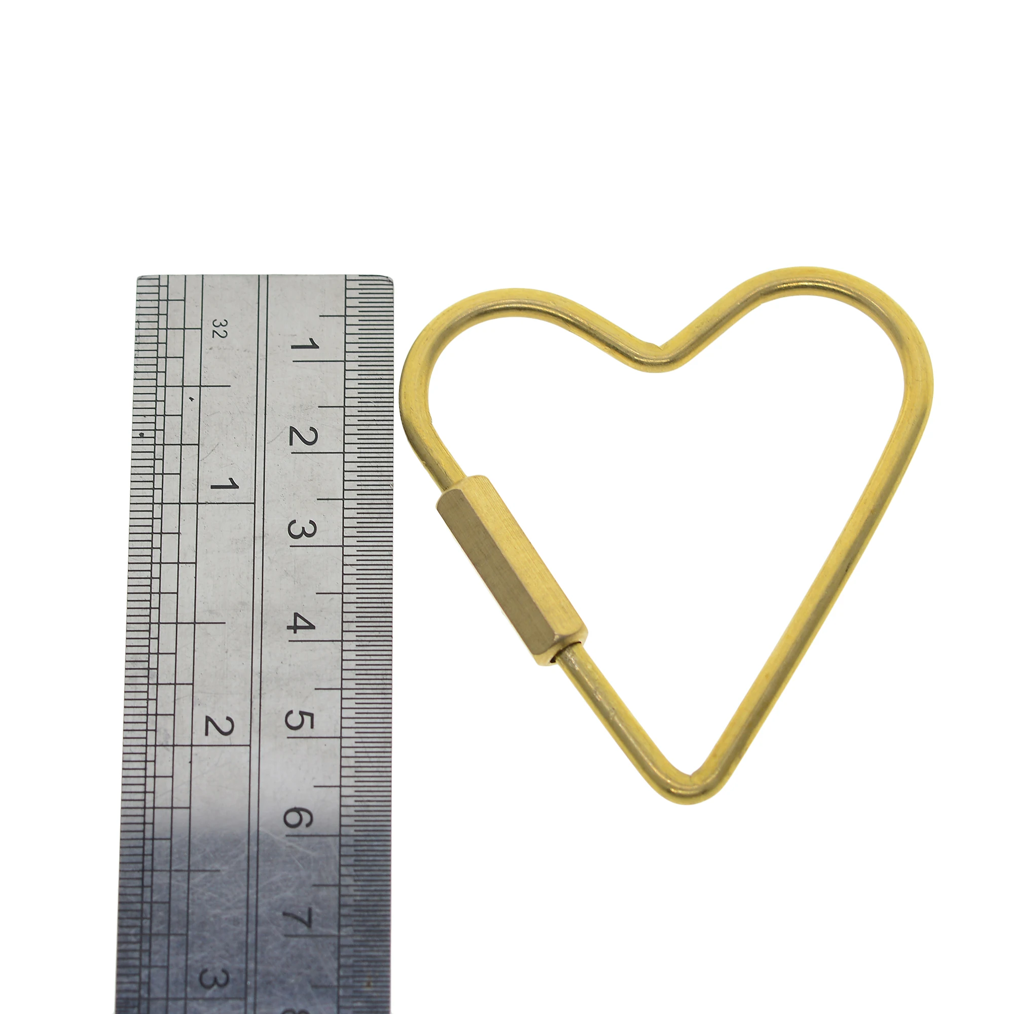 Ручная работа 2 1 дюйма большой твердый латунный провод обмотка сердце винт замок