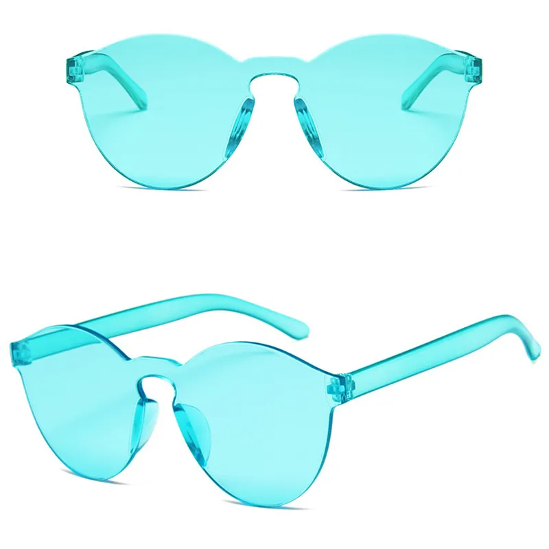 

Fashion Transparent Couples Sunglasses Europe Simple Port Glasses Trends Frameless Sunglasses