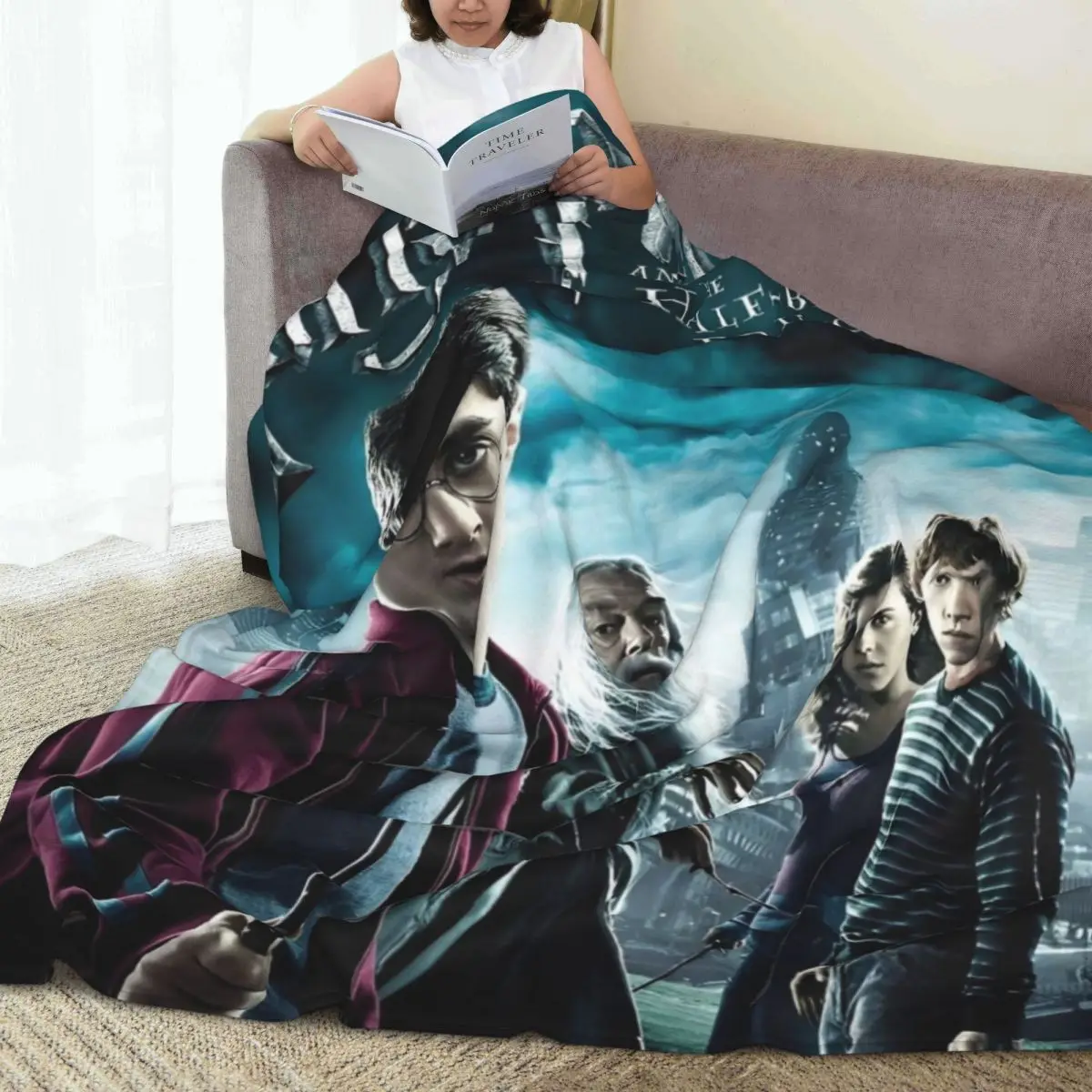 Одеяло из фильма H-HARRY P-POTTER фэнтезийное литературное романы фланелевое одеяло для