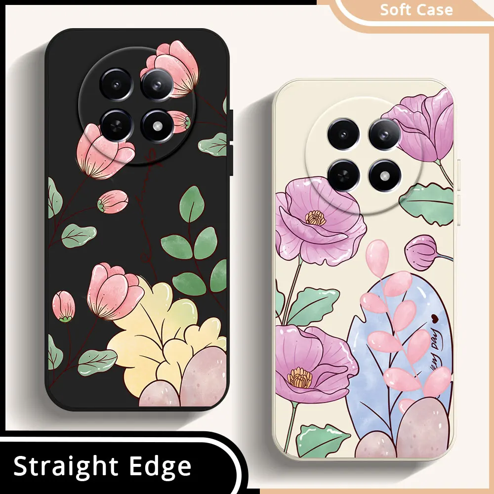 Задняя панель из мягкого силикона Противоударная задняя с рисунком для Realme 12 12x 10