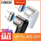 Адаптер с USB на Type C, 100 Вт, магнитный переходник Мама на папа Type-c, Магнитный адаптер для iPhone 13, 12, Xiaomi, Samsung, iPad, MacBook