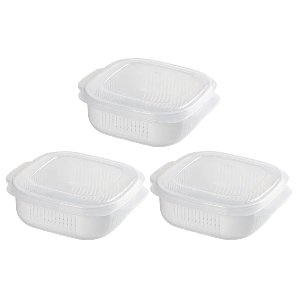 

3pcs Rice Containers Rice Sub Boxes Rice Heating Containers Rice Preservation Containers