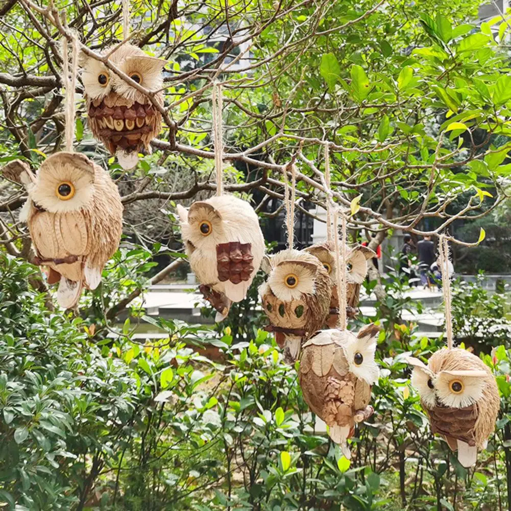 

Owl Ornament Practical Wear-resistant Eye-catching Yard Ornament Vivid Owls Pendant for Outdoor Owls Pendant Owl Decor