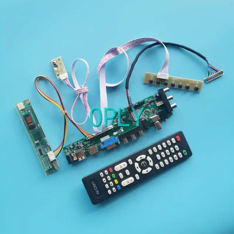 

DVB 3663 Digital Controller Board Fit TM150XG TX38D81VC1CAB DIY Kit USB VGA AV RF HDMI-Compatible 15" 1024*768 30Pin LVDS 1-CCFL