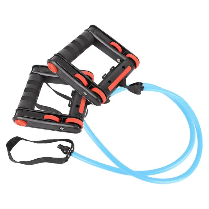 

Ab Exercise Roller 3-in-1 Push-Up Bar Training Rollers With Resistance Bands Folding Non-Slip Abdominal Muscle Silent Wheels