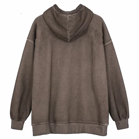 Women Casual Angel Print Hoodies Autumn Long Sleeve Round Neck Hooded Jacket Y2k Hip Hop Streetwear Pullover Tops Zipper Hoodies