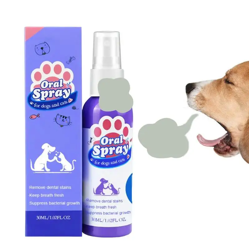 

Dog Breath Spray Fresh Breath Dog Dental Spray Dog Mouth Wash Dog Dental Rinse 30ml Cat Dental Care Bad Breath Cat Supplies