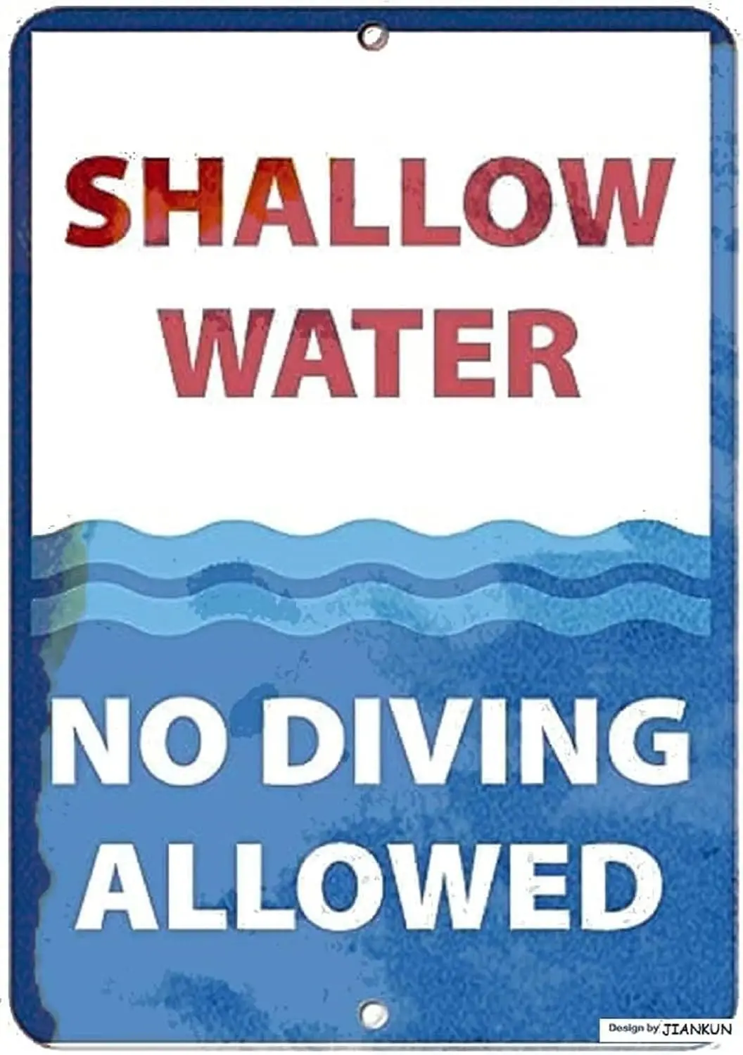 Плакат Tn Metl Sgn Retro Vntge Забавный 8x12 nch Shllow Wter No Dvng Swmmng Pool Wrnng Notce Br Pub Club Cfe Home Resturnt Wll Deco