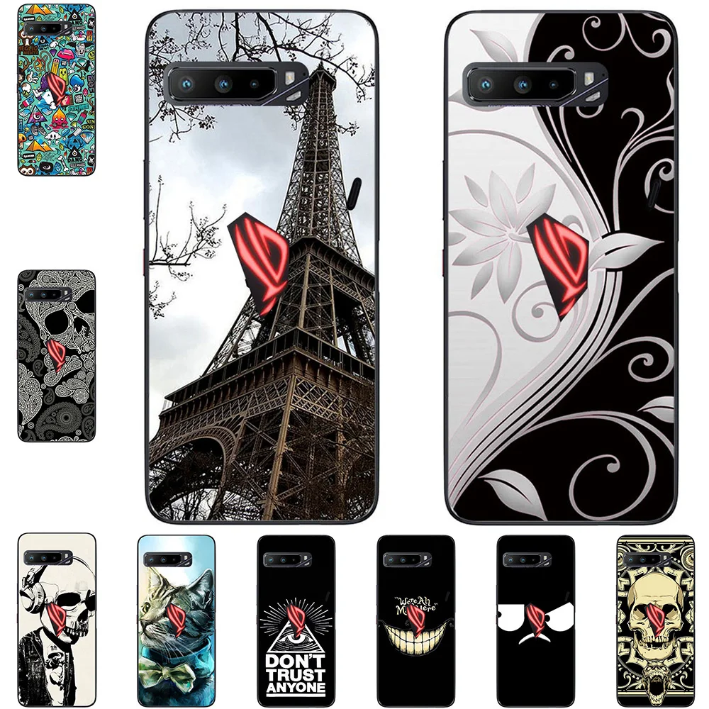 

For ASUS ROG Phone 3 ZS661KS 2020 6.59 inch Phone Cases Soft TPU Mobile Cover Cute Fashion Cartoon Painted Shell Bag NH