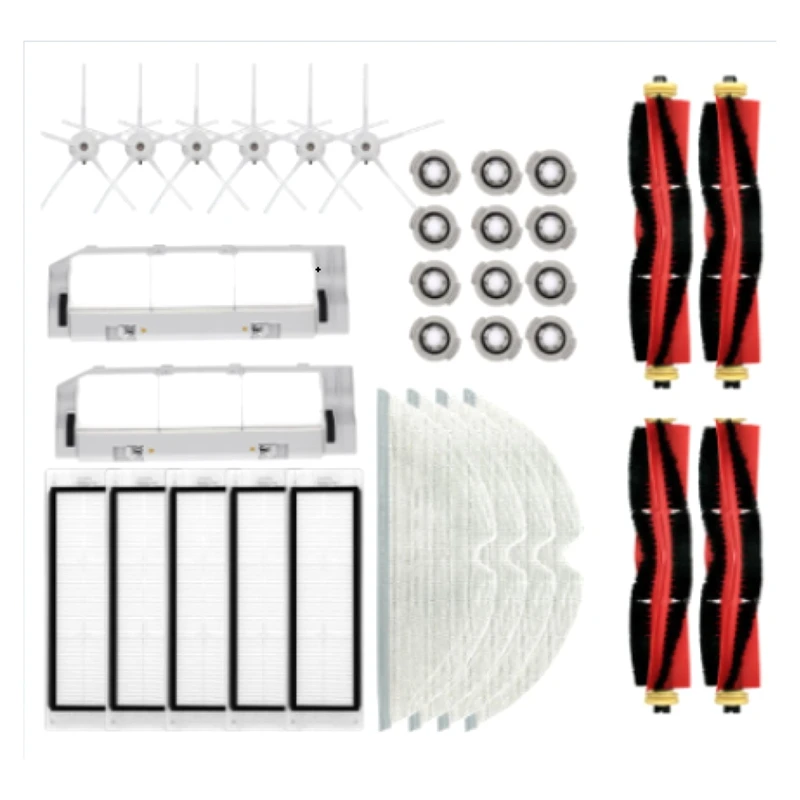 

Hepa Filter Mop Cloth Roller Main Side Brush Universal Wheel Replacement Kit For Roborock S50 T7pro T6 P5 S5 Vacuum Cleaner