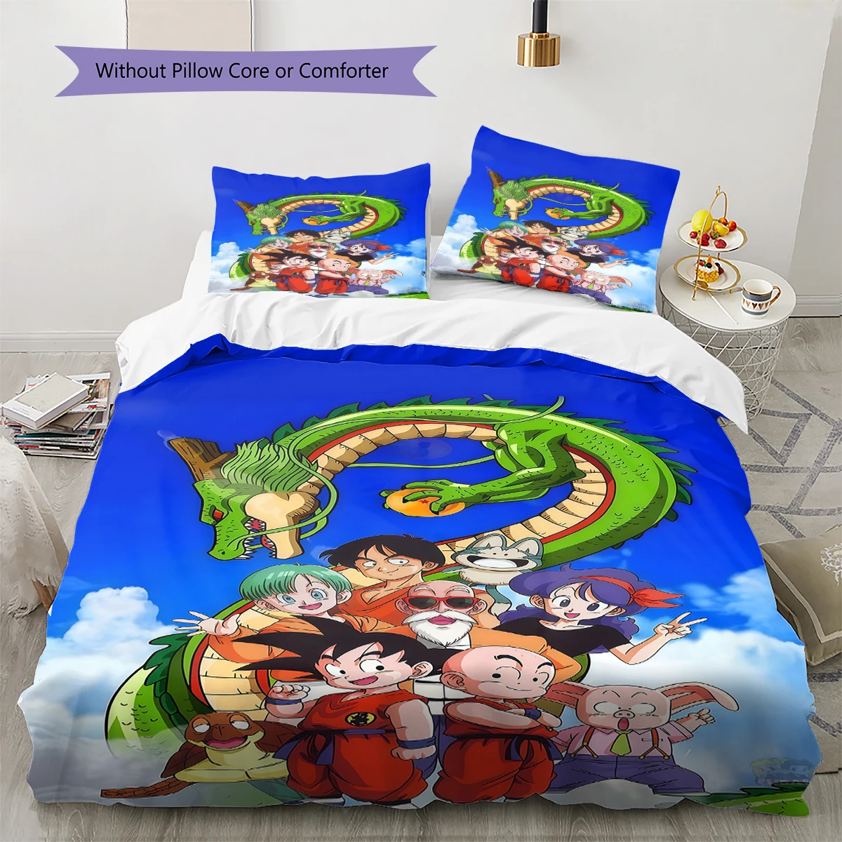Фото Удобный мягкий пододеяльник Dragon Ball Son Goku, детский комплект постельного белья в подарок, несколько размеров-HE39 №1