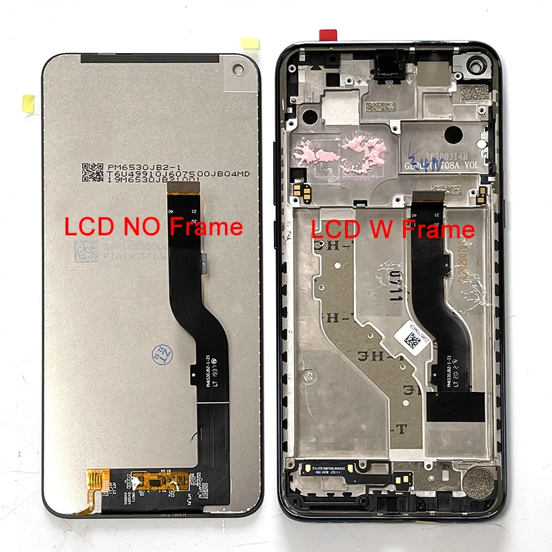 

6.53 Original For TCL 10L/10 Lite T770H LCD Screen Display+Touch Panel Digitizer For TCL Plex T780H 10Lite T770B Display Frame