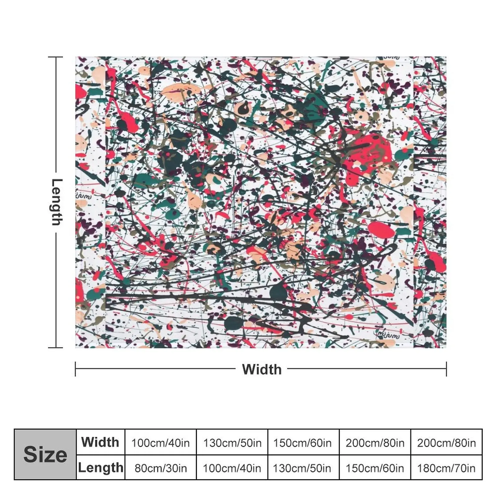 Красное белое синее одеяло mijumi Pollock для путешествий покрывала кровати