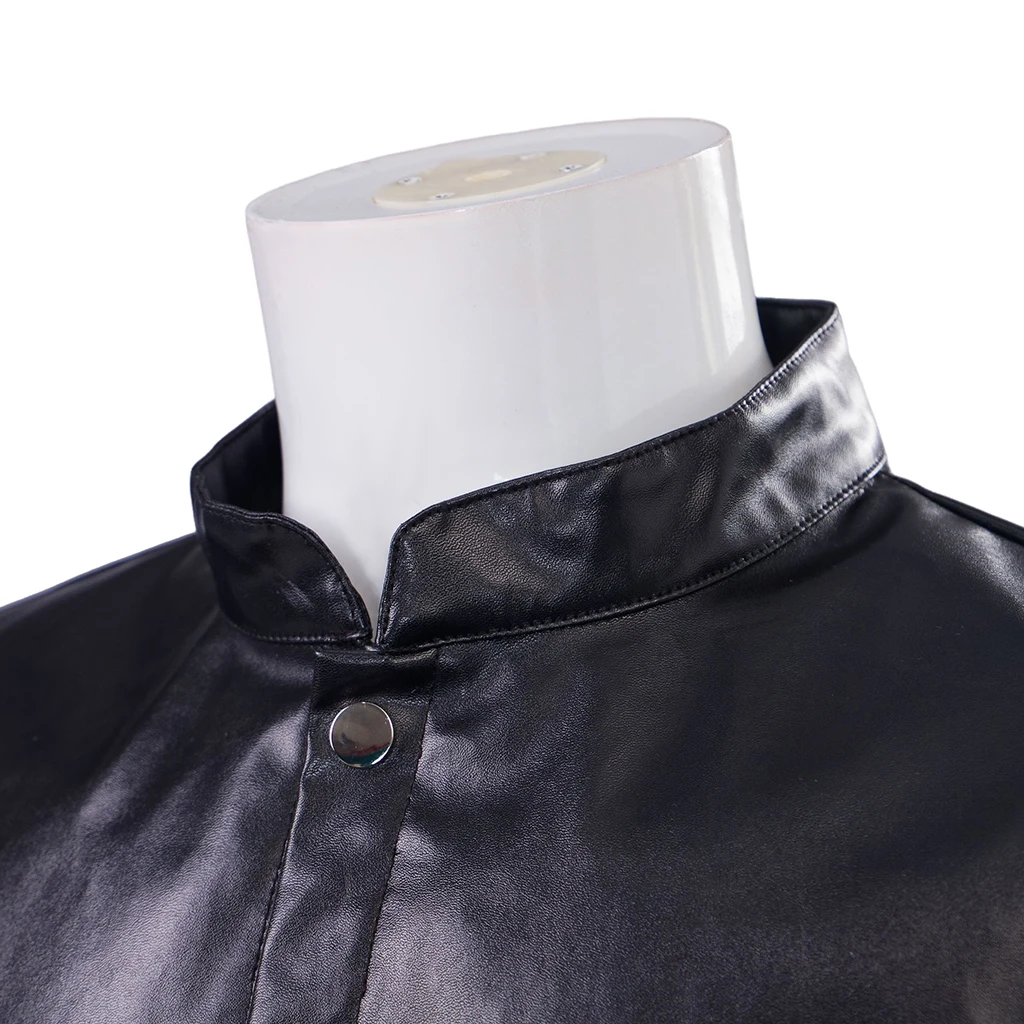 Костюм чумного доктора черный длинный халат перчатки для взрослых монах косплей