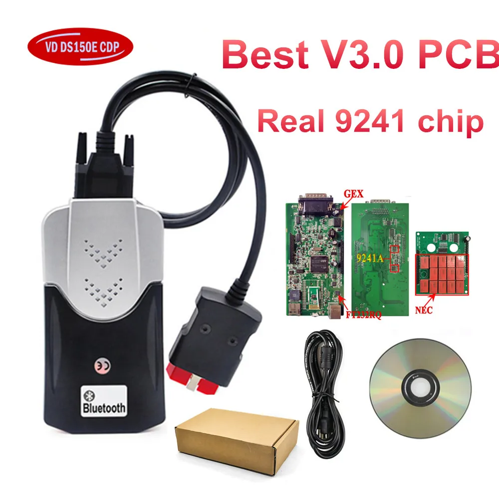 Новый диагностический сканер vci для vd tcs cdp Tnesf delфин Orpdc ds150e с bluetooth obd2 |