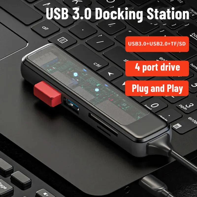 

Type C HUB USB HUB USB 3.0 USB 2.0 TF / SD 5 Port Multi Splitter OTG For Lenovo HUAWEI Xiaomi Aluminum Alloy USB 3.0 Hub For PC