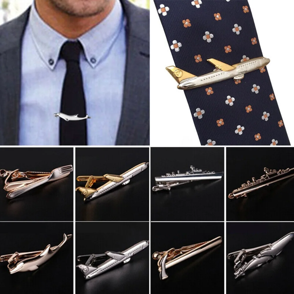 

Gold Silver Necktie Clasp Clip Formal Suit Decor Tie Clip for Men
