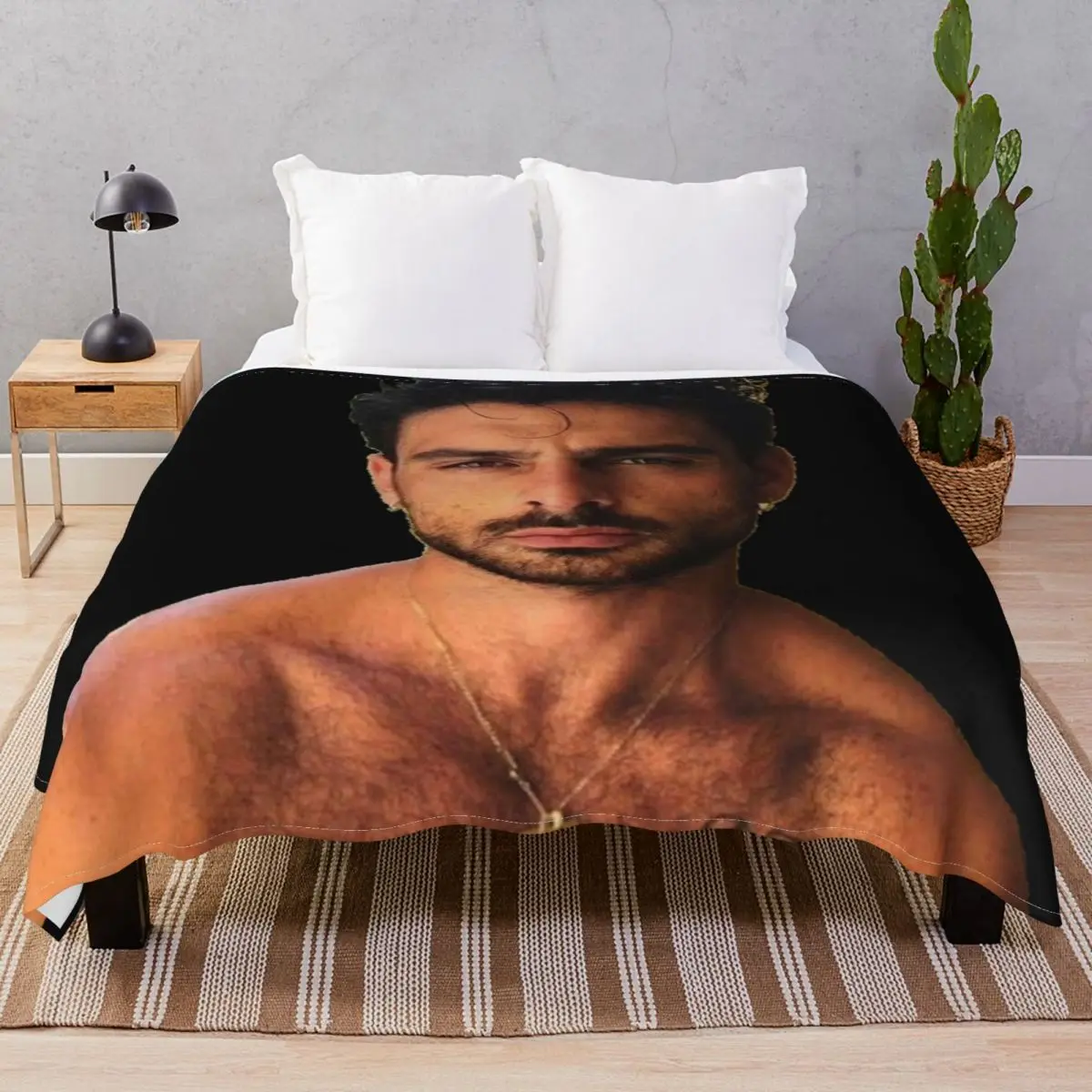 365 Dni Michele Morrone Blanket Fleece Plush Print Super Soft Throw Blankets for Bed Sofa Travel Office