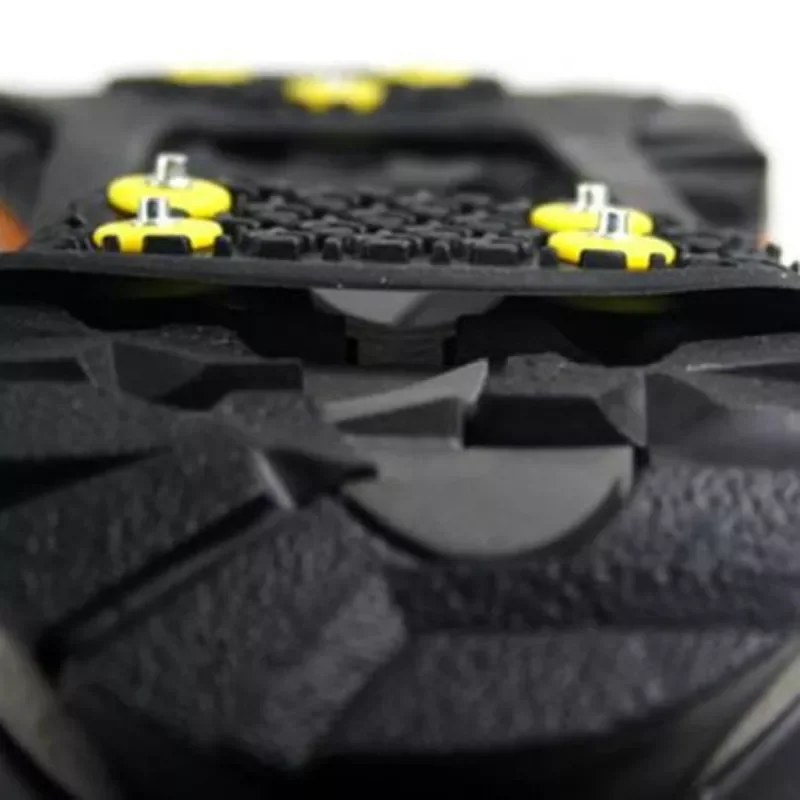 Pair Hot Sale 10 Studs Anti-Skid Snow Ice Climbing Shoe Spikes Grips Crampons Cleats Overshoes Winter Climbing Shoes Cover